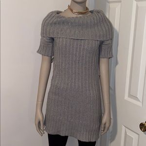 Grey Sparkle Tunic Sweater